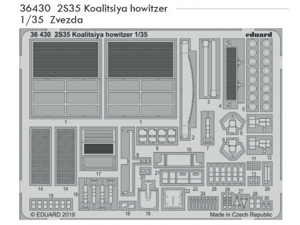 36430 2S35 Koalitsiya howitzer 1 35