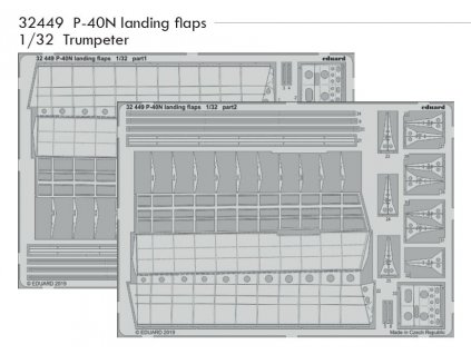32449 P 40N landing flaps 1 32 Trumpeter