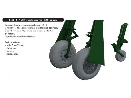 648514 P 51D wheels grooved 1 48 Eduard