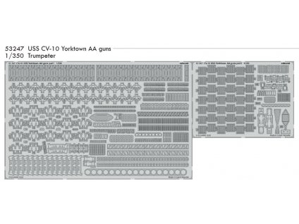 53247 USS CV 10 Yorktown AA guns 1 350 Trumpeter