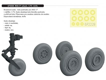 672228 MiG 17 wheels 1 72 Airfix