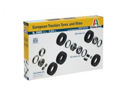 Model Kit doplňky 3909 - EUROPEAN TYRES and RIMS (1:24)