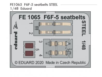 FE1065 F6F 5 seatbelts STEEL 1 48 Eduard