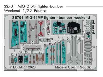 SS701 MiG 21MF fighter bomber Weekend 1 72 Eduard