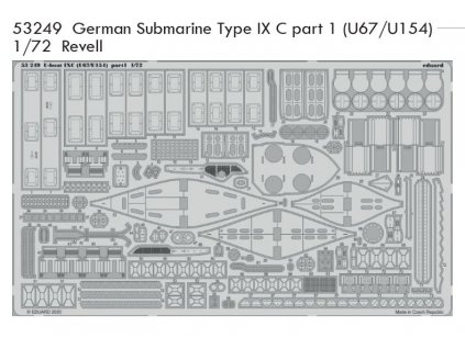 53249 German Submarine Type IX C part 1 (U67 U154) Revell 1 72