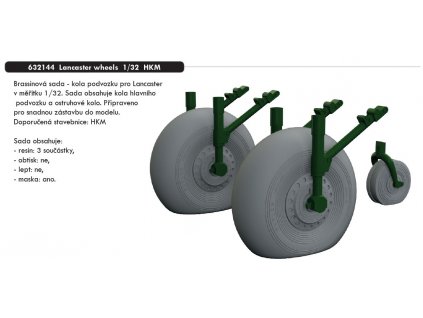 632144 Lancaster wheels 1 32 HKM