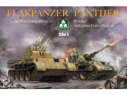 2105 German Flakpanzer Flakpanzer Panther 2 in 1 SPAAG
