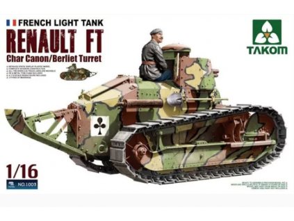 1003 French Light Tank Renault FT Char Canon Berliet Turret