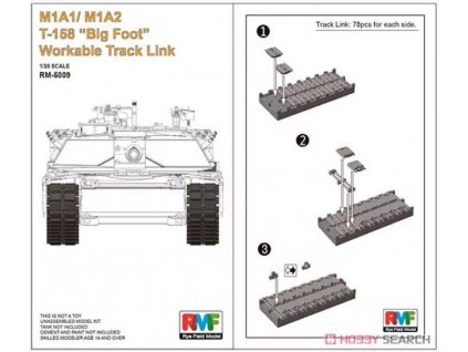 RM 5009 M1A1 M1A2 T 158 Big Foot Workable Track Link