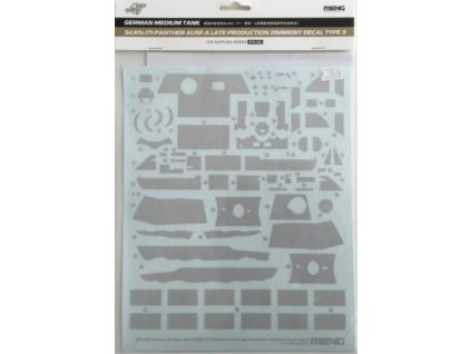 SPS 052 Sd.Kfz.171 Panther Ausf. A Late Production Zimmerit Decal Type 3