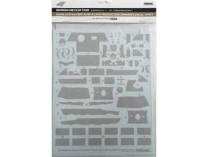 SPS 050 Sd.Kfz.171 Panther Ausf. A Late Production Zimmerit Decal Type 1