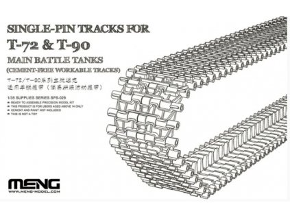 SPS 029 Single pin tracks for T 72 & T 90 Main battle tanks (cement free workable tracks)
