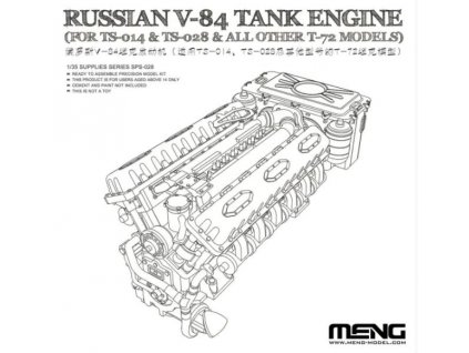 SPS 028 Russian V 84 Tank Engine (for TS 014 & TS 028 and all other T 72 models)