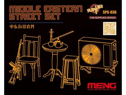SPS 036 Middle Eastern Street Set (Table & chair, air conditioner, teapot, hookah, tabuk sniper rifle)
