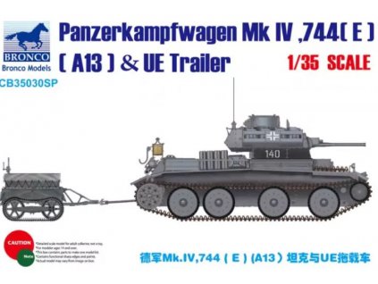 CB35030SP Panzerkampfwagen Mk IV, 744(E) (A13) & UE Trailer