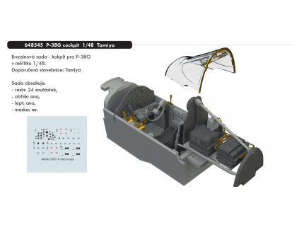 648545 P 38G cockpit 1 48 Tamiya