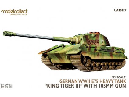 UA35013 German WWII E75 Heavy Tank (King Tiger III) with 105mm Gun