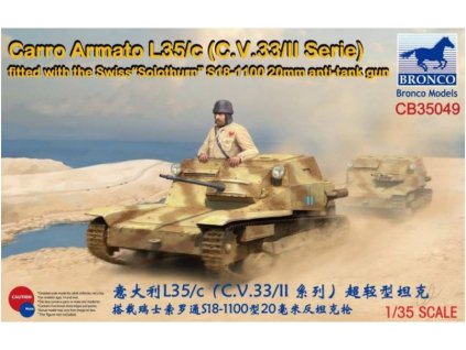 CB35049 Carro Armato L35 c (C.V.33 II Serie) fitted with the Swiss Solothurn S 18 1100 20mm anti tank gun