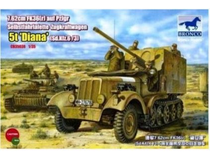 CB35038 7.62cm FK36(r)auf PzJgr Selbstfahrlafette Zugkraftwagen 5t 'Diana' (Sd.Kfz.6 3)