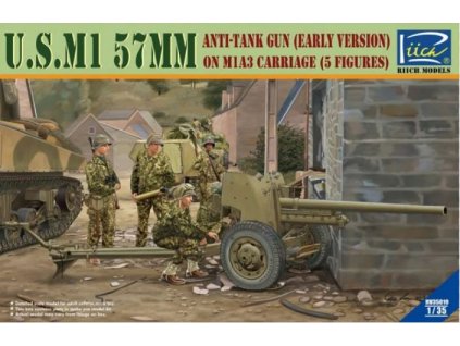 RV35019 U.S. M1 57mm Anti tank gun on M1A3 Carriage (early version)