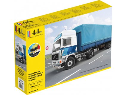 1/32 Volvo F12-20 Globe Trotter & Twin - Axle Semi Trailer - Starter Set