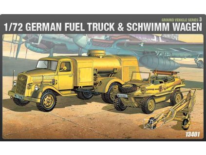 Model Kit military 13401 - GERMAN FUELTANK & SHIWIMM (1:72)