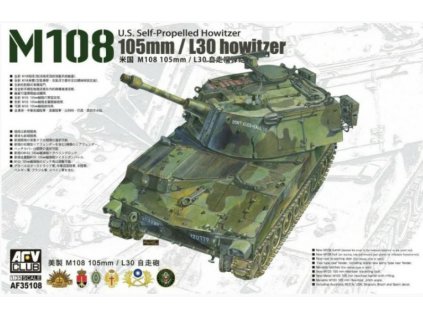 AF35108 U.S. Self Propelled Howitzer M108 105mm L30 Howitzer