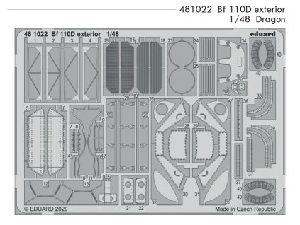 481022 Bf 110D exterior 1 48 Dragon