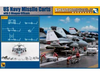 48023 US Navy Missiles Carts with 5 Weapon Officers