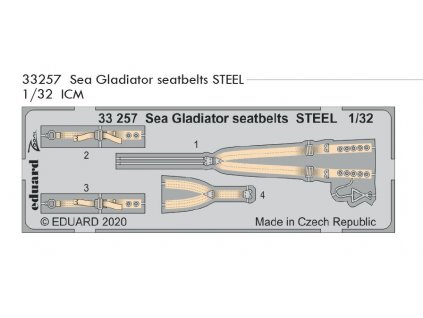 33257 Sea Gladiator seatbelts STEEL ICM 1 32