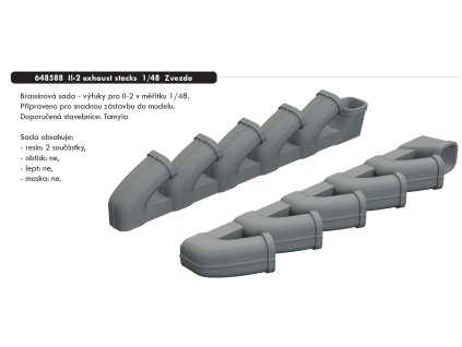 648588 Il 2 exhaust stacks 1 48 Zvezda