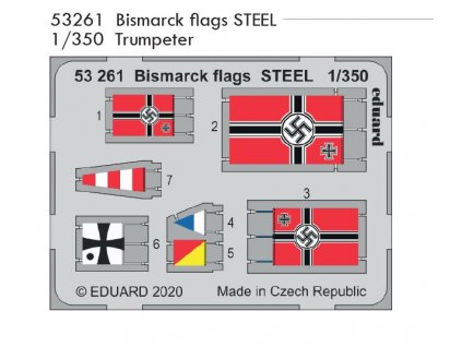 53261 Bismarck flags STEEL 1 350 Trumpeter