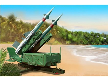 02353 Soviet 5P71 Launcher with 5V27 Missile Pechora (SA 3B Goa) Rounds Loaded
