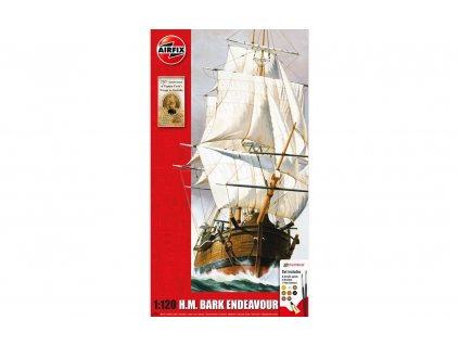 Gift Set lodě A50047 - Endeavour Bark and Captain Cook 250th anniversary (1:120)