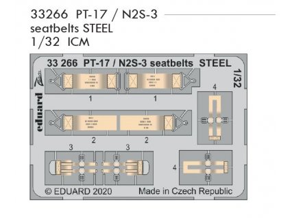 33266 PT 17 N2S 3 seatbelts STEEL 1 32 ICM