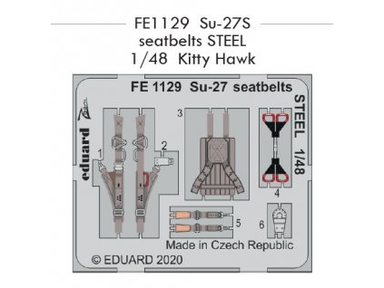 FE1129 Su 27S seatbelts STEEL 1 48 Kitty Hawk