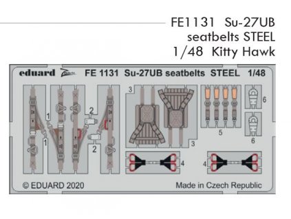 FE1131 Su 27UB seatbelts STEEL 1 48 Kitty Hawk