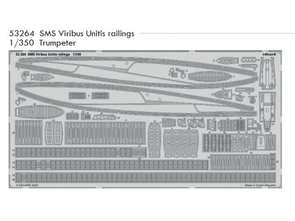 53264 SMS Viribus Unitis railings 1 350 Trumpeter