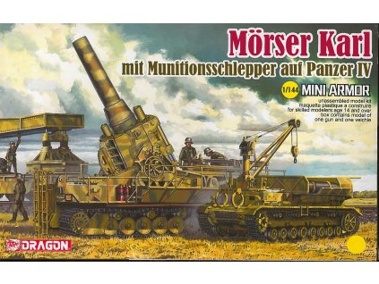 Model Kit military 14135 - Morser Karl mit Munitionsschlepper auf Panzer IV (1:144)
