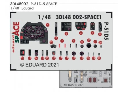 3DL48002 P 51D 5 SPACE 1 48 Eduard