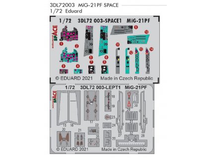 3DL72003 MiG 21PF SPACE 1 72 Eduard