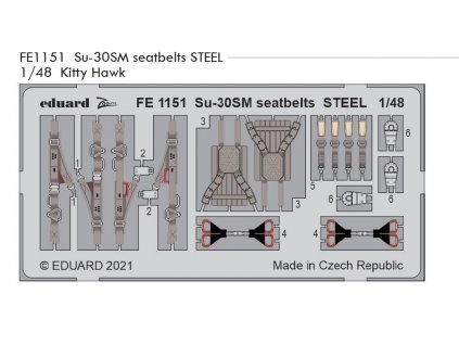 FE1151 Su 30SM seatbelts STEEL 1 48 Kittyhawk