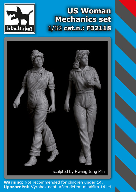 1/32 US woman mechanic set (2 fig.)