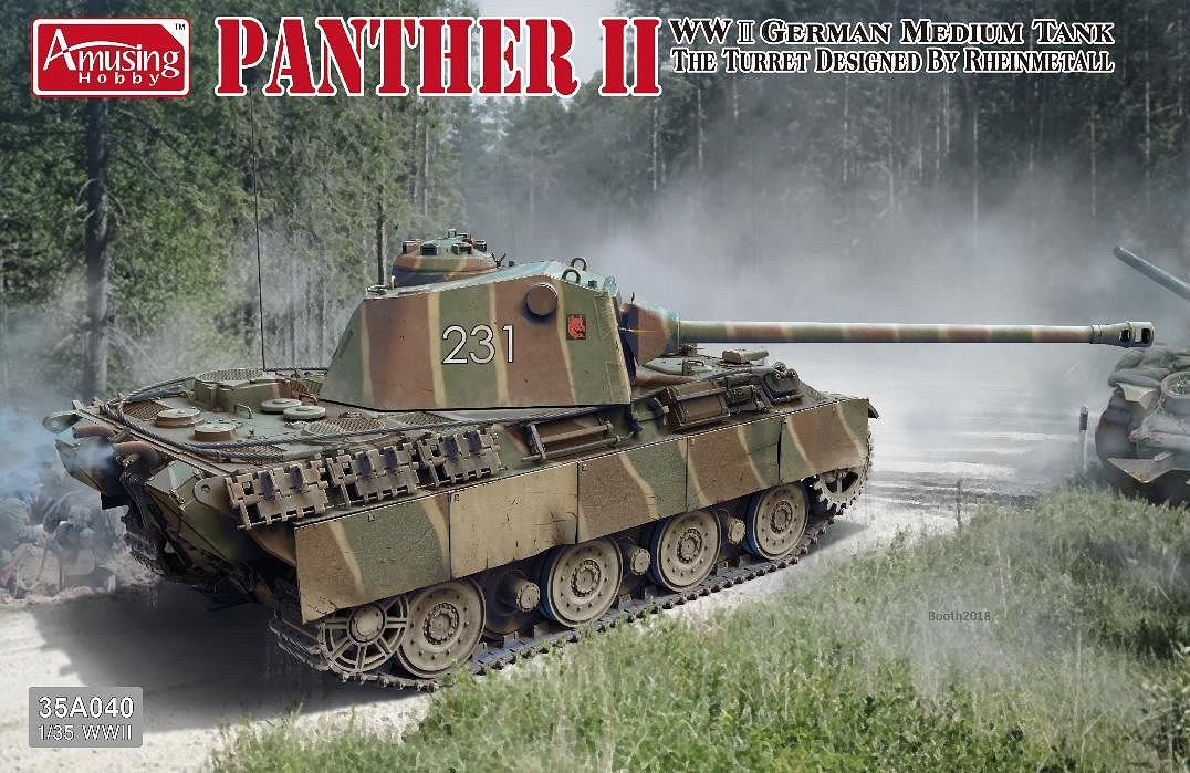 Fotografie 1/35 WWII Medium Tank Panther II Rheinmetall Turret