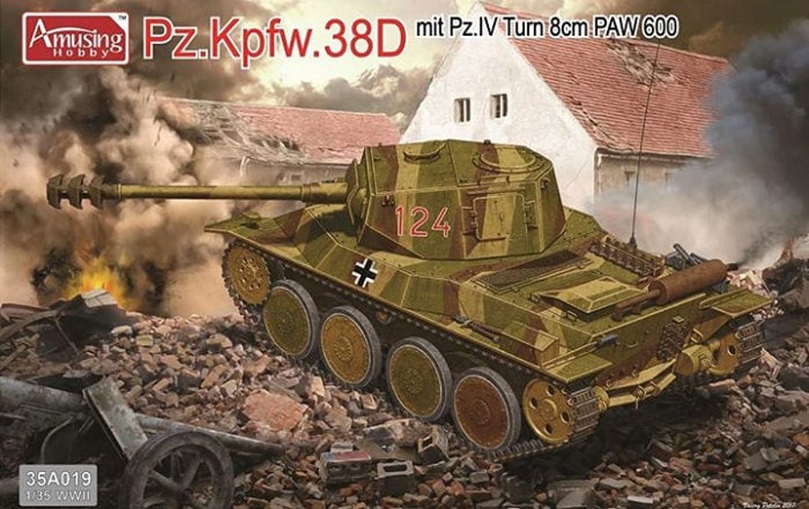 Fotografie 1/35 Panzer 38D mit Pz.IV Turm und 8cm PAW600