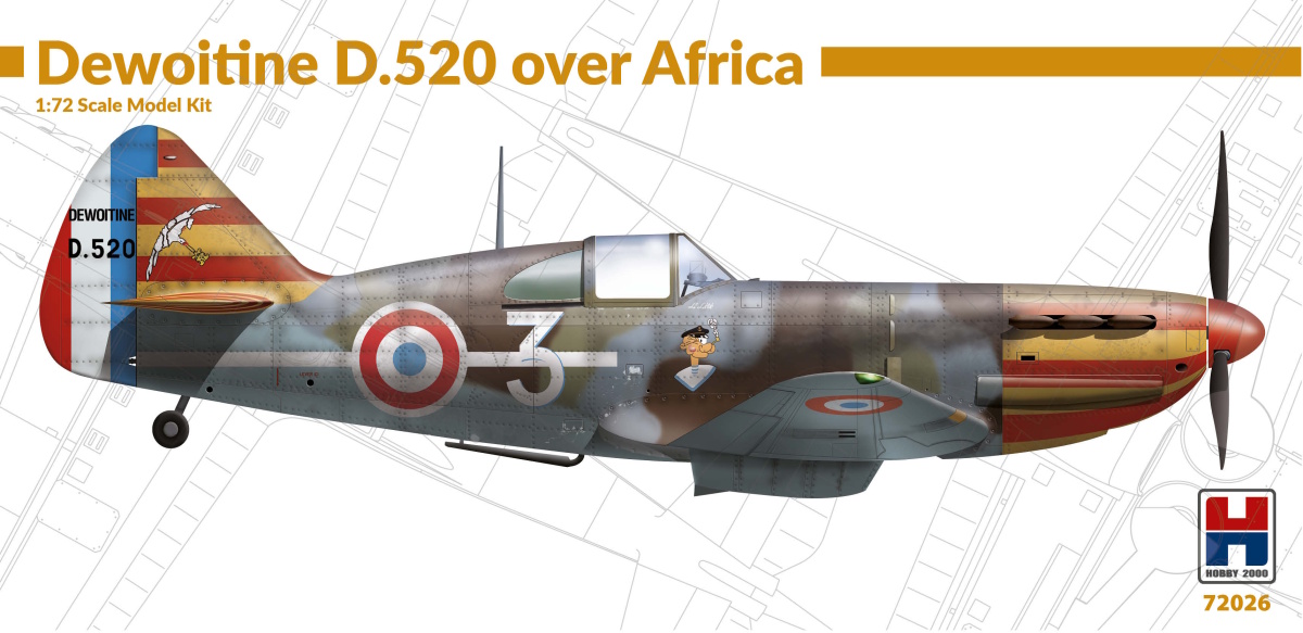 Fotografie 1/72 Dewoitine D.520 over Africa