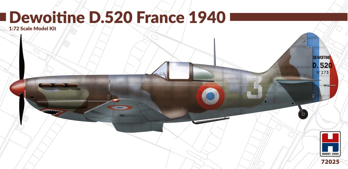 Fotografie 1/72 Dewoitine D.520 France 1940