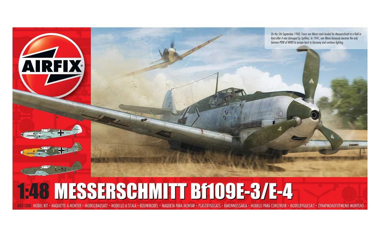 Fotografie Classic Kit letadlo A05120B - Messerschmitt Bf109E-3/E-4 (1:48)