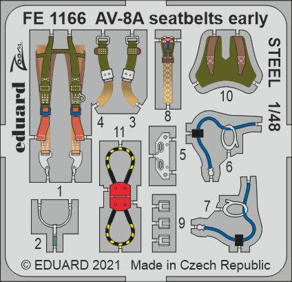 1/48 AV-8A seatbelts early STEEL (KINETIC)