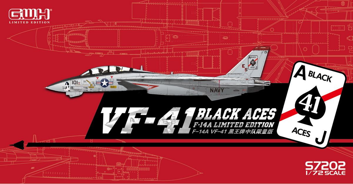 1/72 US Navy F-14A VF-41 "Black Aces" /w special PE & Decal